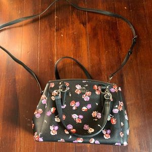 Coach floral crossbody purse